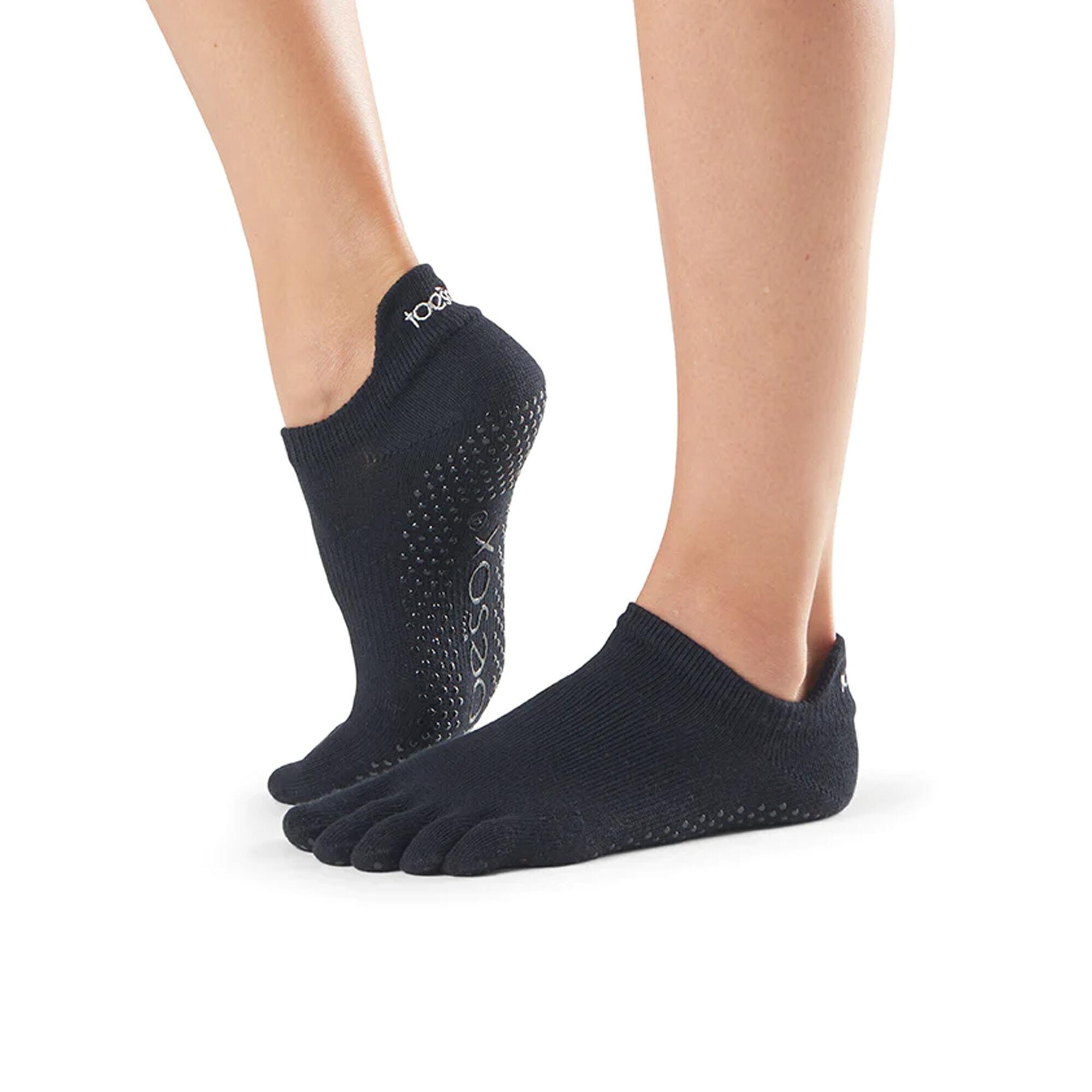 Unisex Adult Low Rise Toe Socks (Black) 2/2