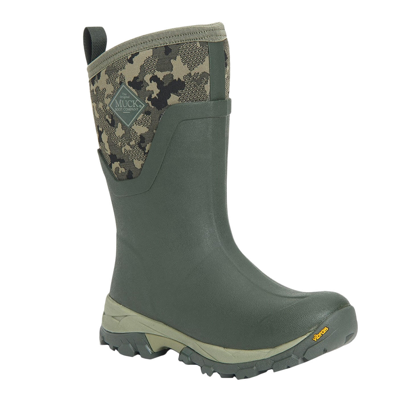 Womens/Ladies Arctic Ice Vibram Camo Wellington Boots (Moss) 1/4