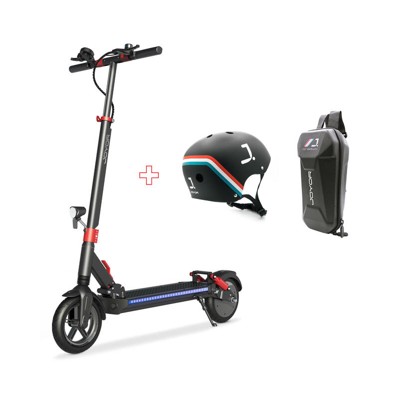 Patinete Eléctrico Adulto Joyor G5 Negro + Casco y Bolso delantero