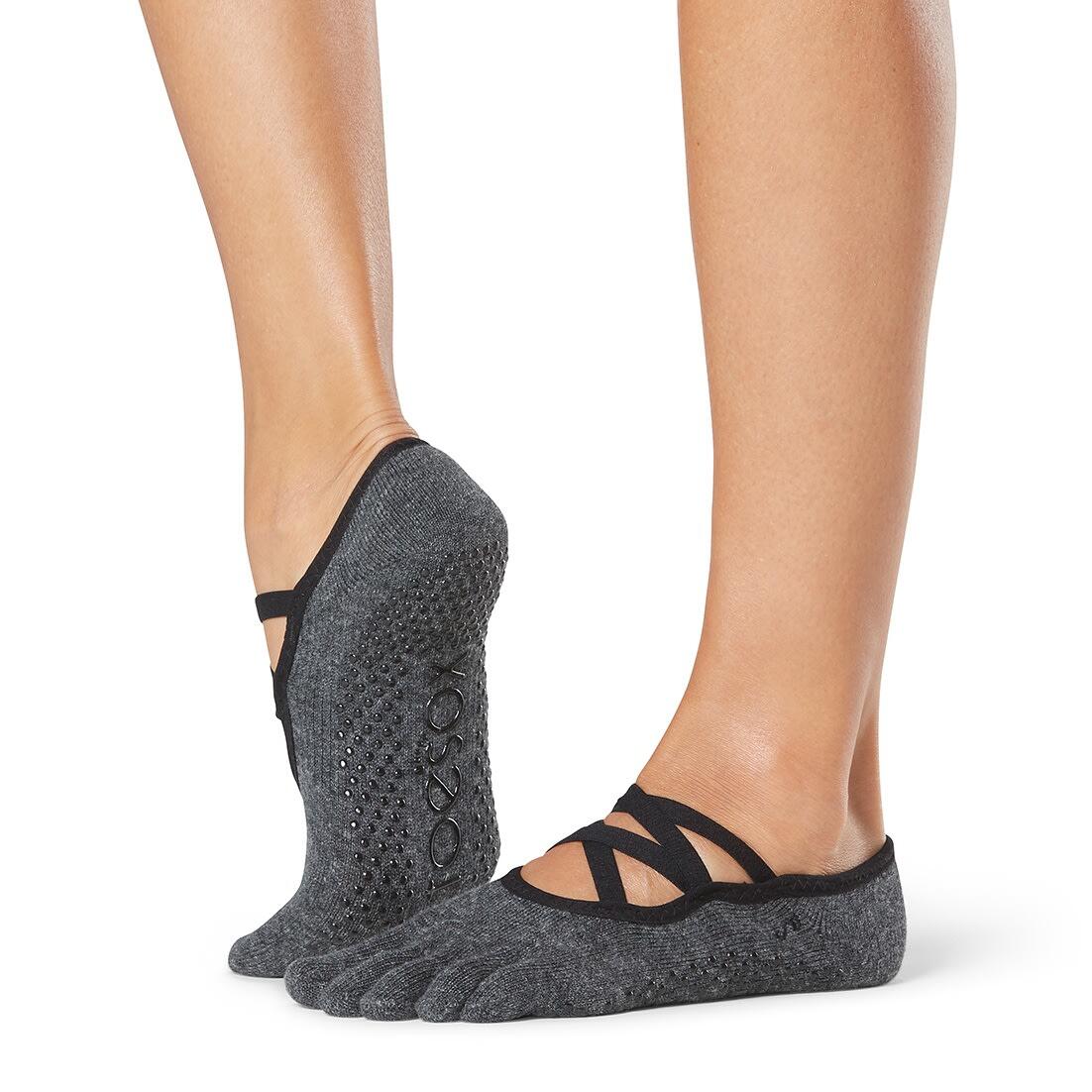 FITNESS-MAD Womens/Ladies Elle Toe Socks (Dark Grey)