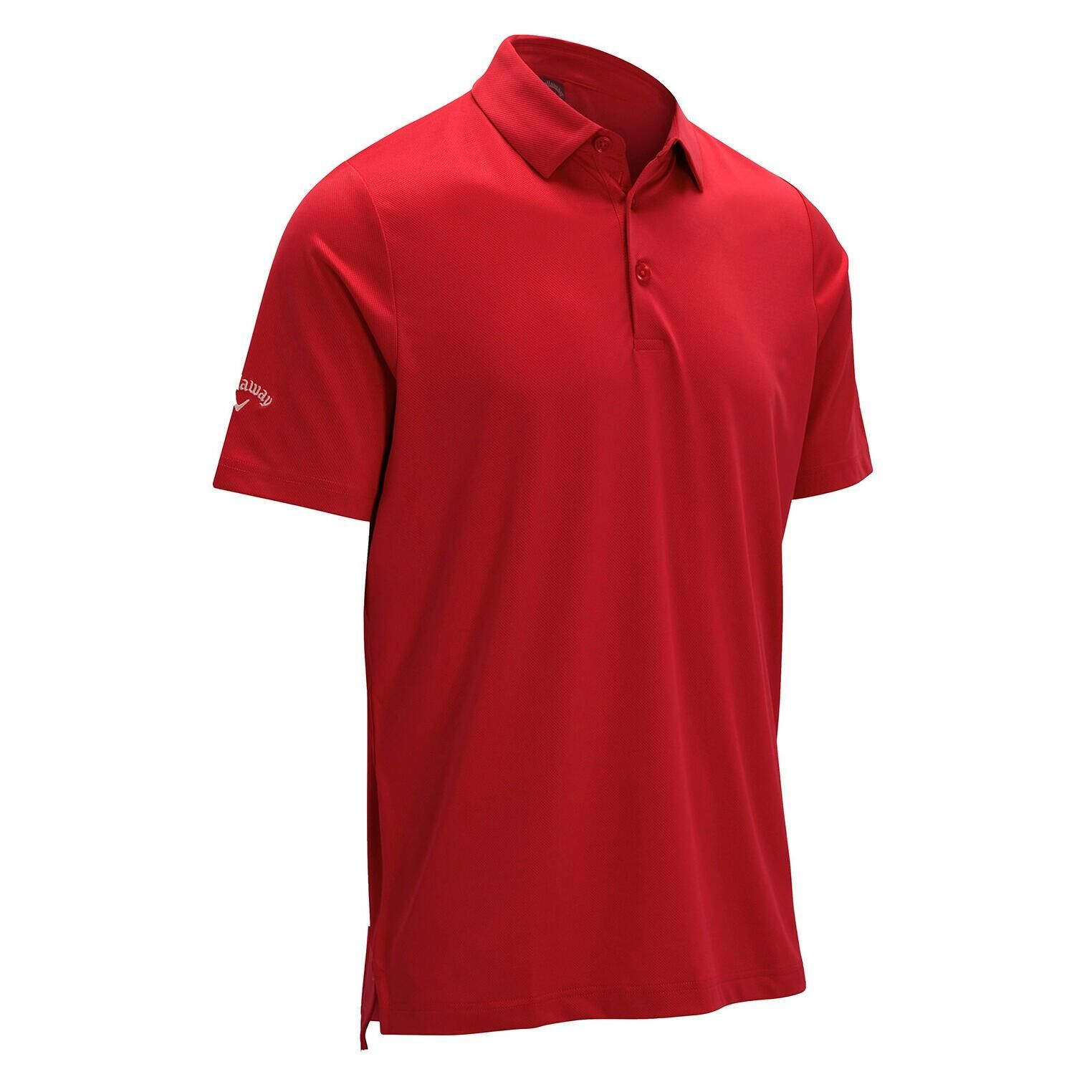 CALLAWAY Mens Solid Swing Tech Polo Shirt (True Red)
