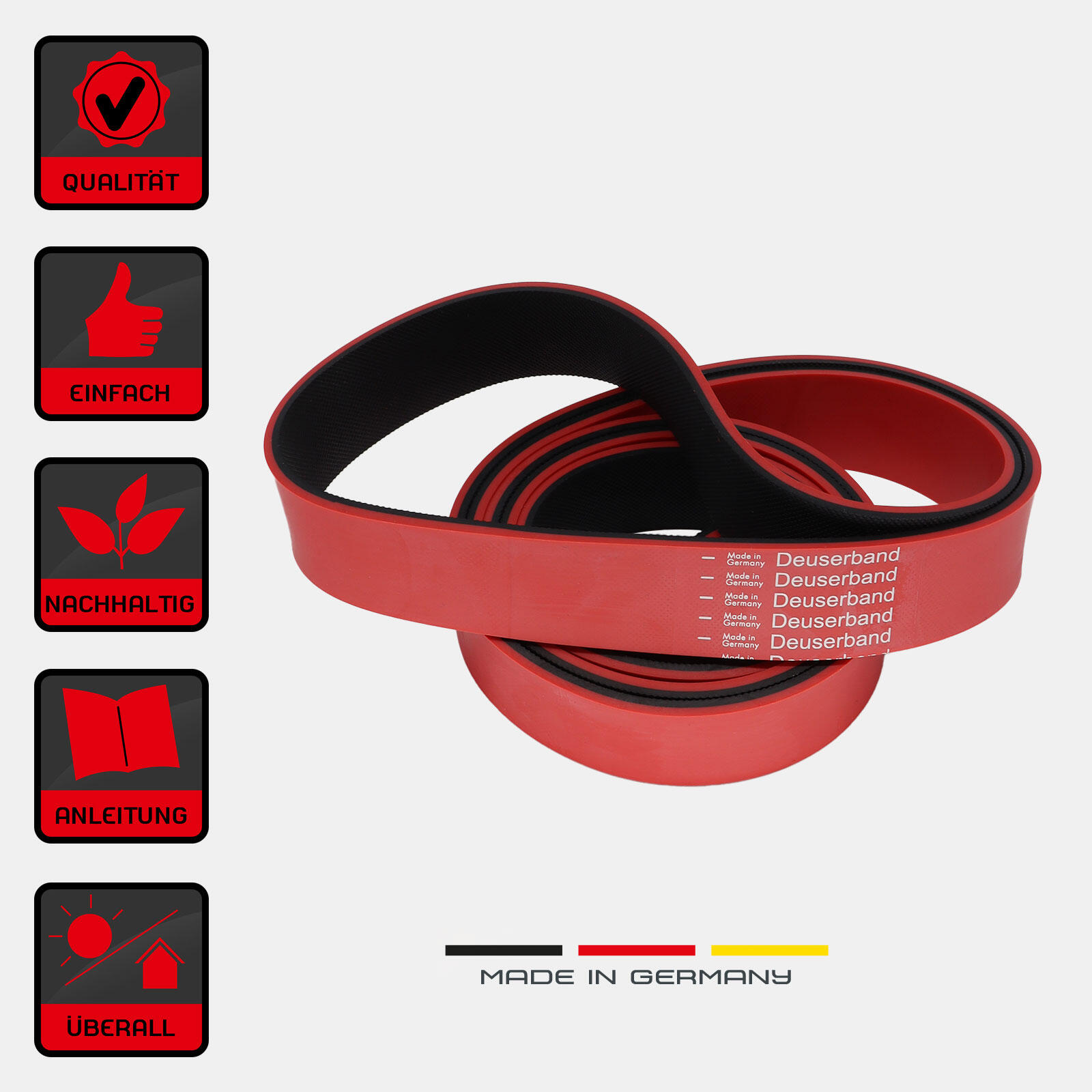 DEUSER ® BAND HEAVY ROT/SCHWARZ 2/7