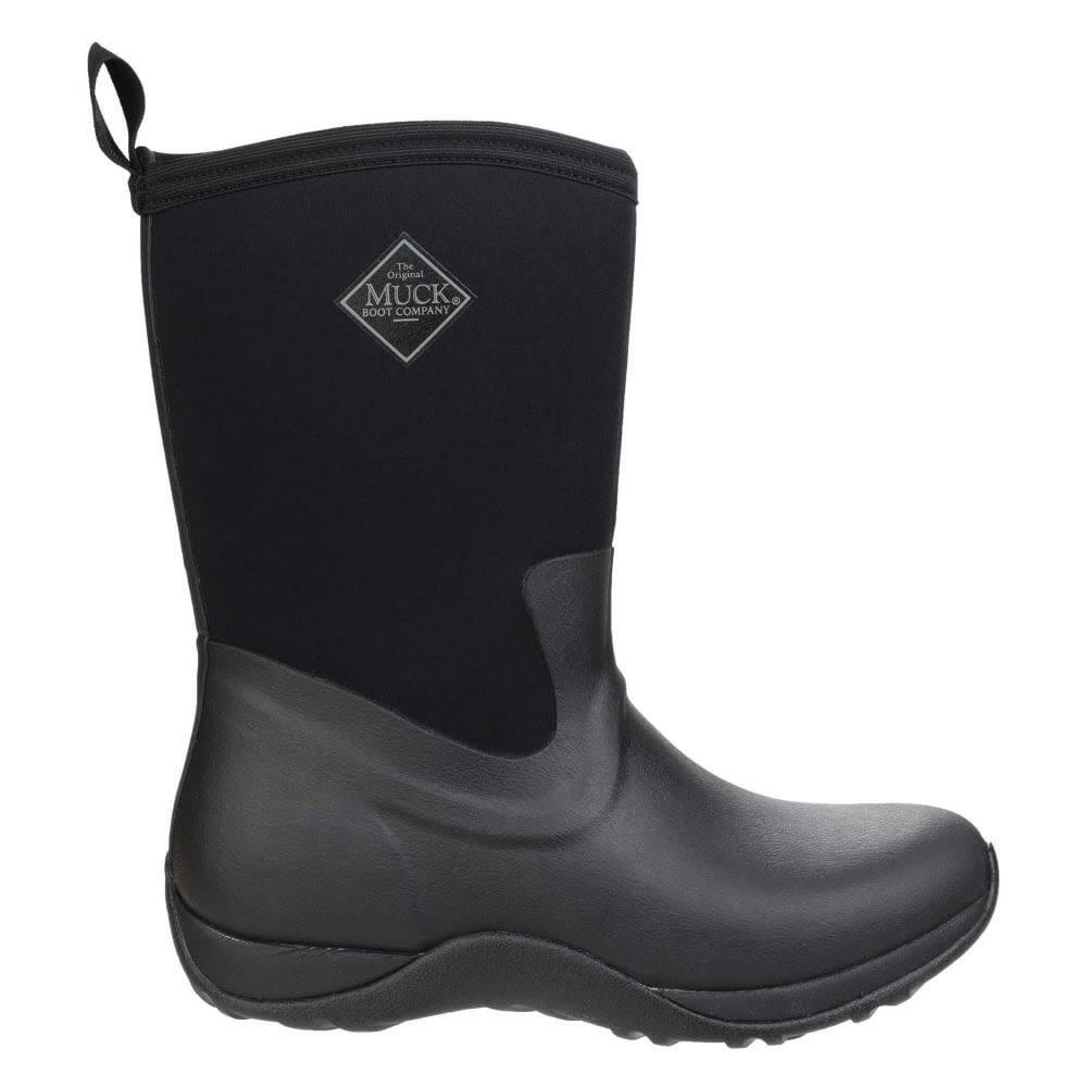 Unisex Arctic Weekend Pull On Wellington Boots (Black/Black) 3/3