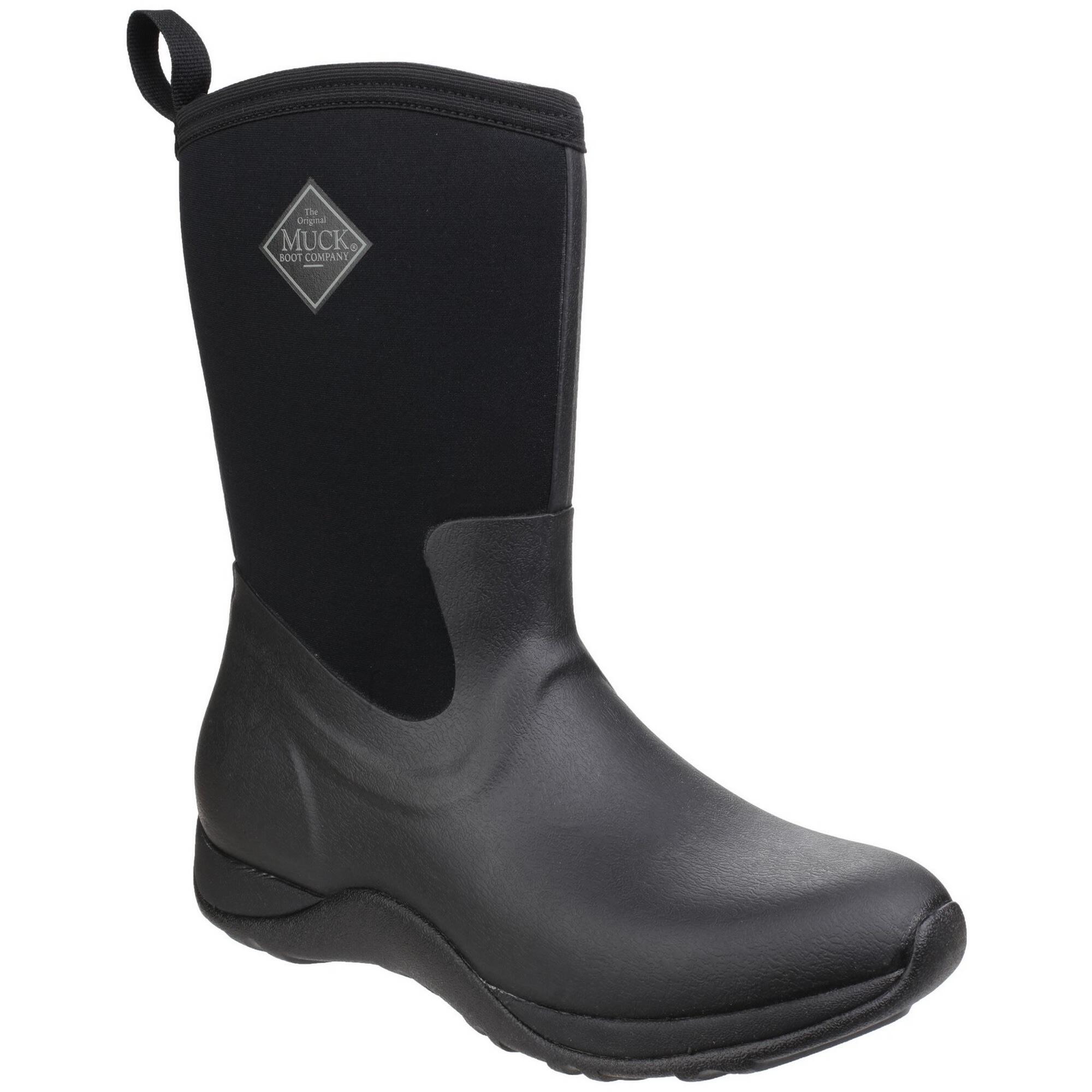 Unisex Arctic Weekend Pull On Wellington Boots (Black/Black) 1/3