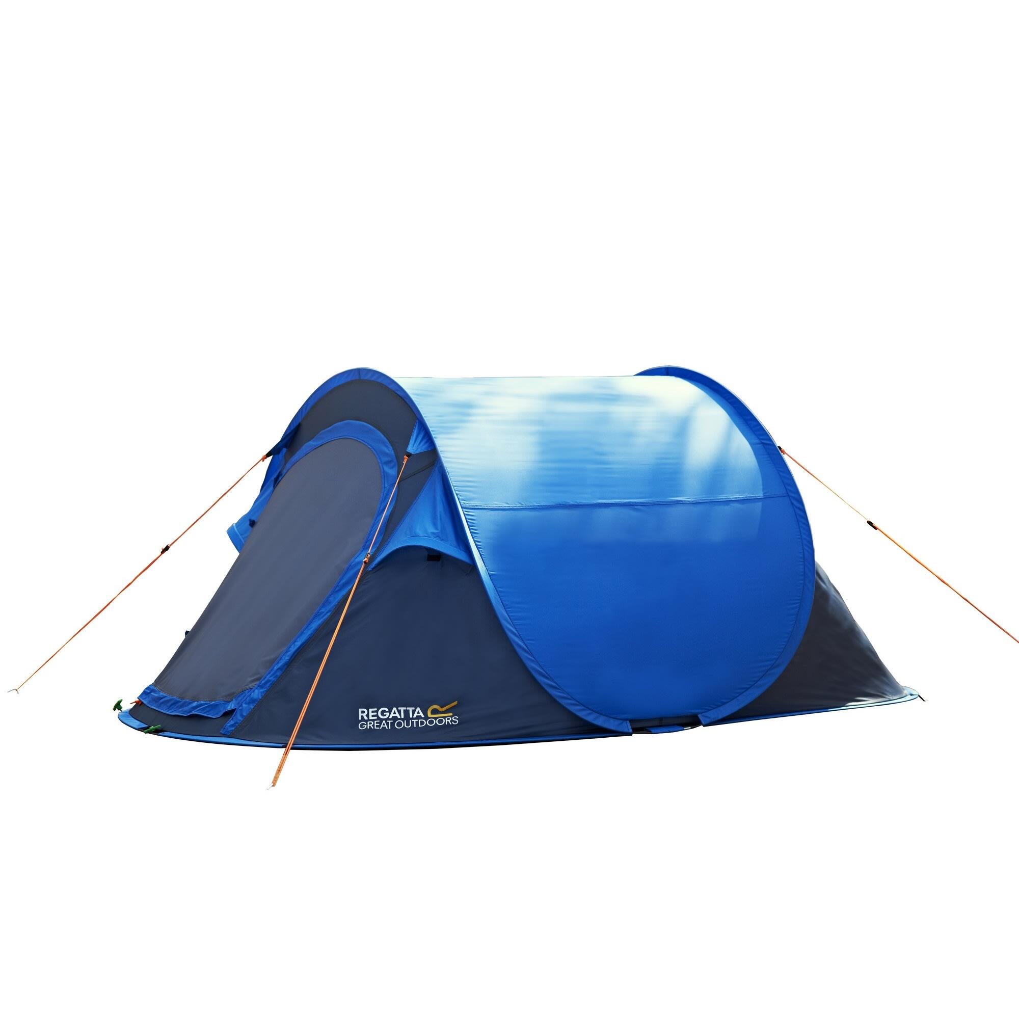 REGATTA Great Outdoors Malawi 2 Man Pop Up Tent (Blue/Seal Grey)