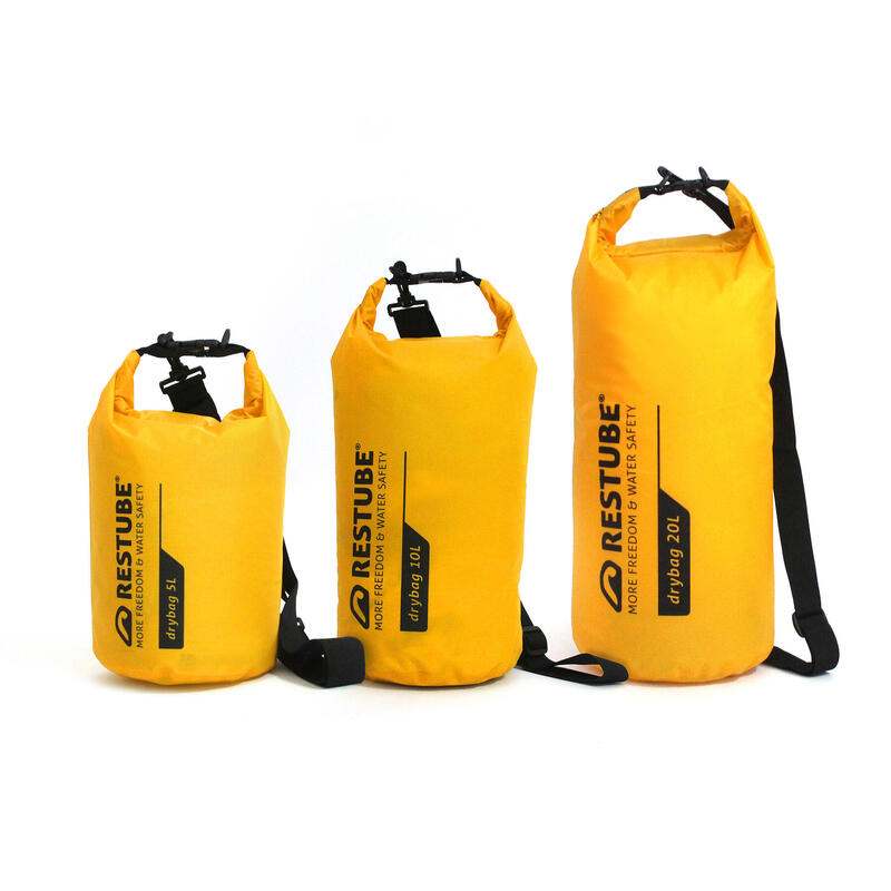 Wodoodporna torba RESTUBE Drybag 20 l z paskiem na ramię, żółta