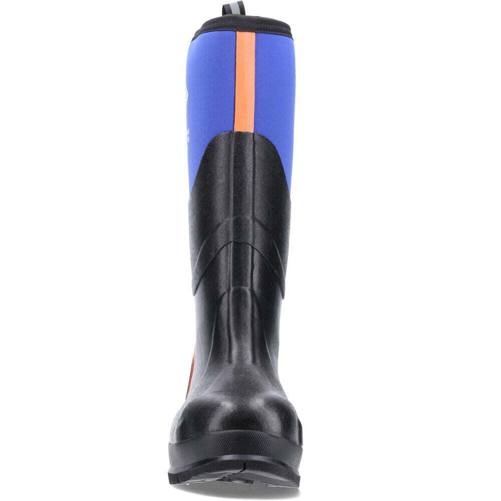 Unisex Adult Chore Max S5 Wellington Boots (Black/Blue/Orange) 4/4