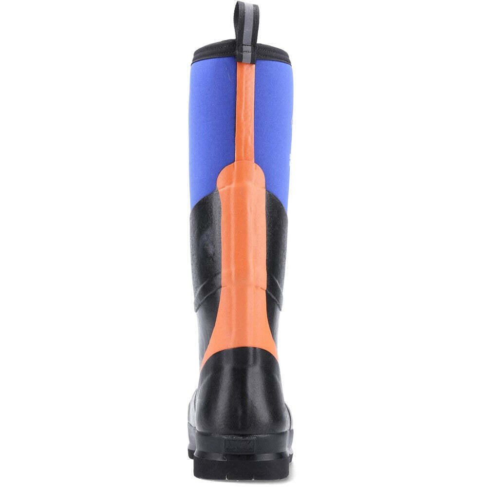 Unisex Adult Chore Max S5 Wellington Boots (Black/Blue/Orange) 2/4