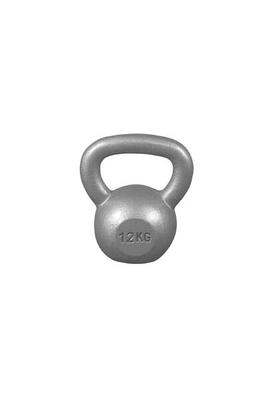 Kettlebell set van 3 - 4, 8 & 12 kg - gietijzer - grijs