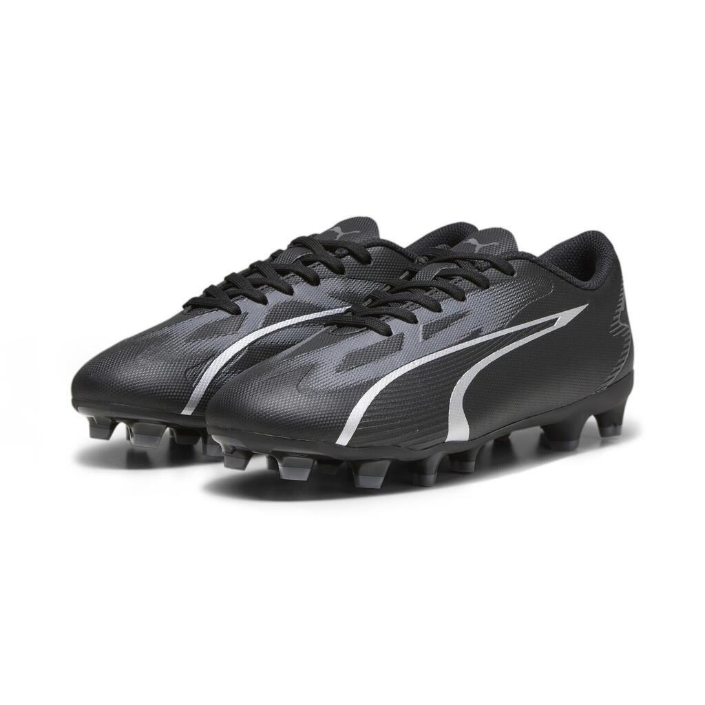 PUMA Kids ULTRA PLAY FG/AG Youth Football Boots - PUMA Black-Asphalt