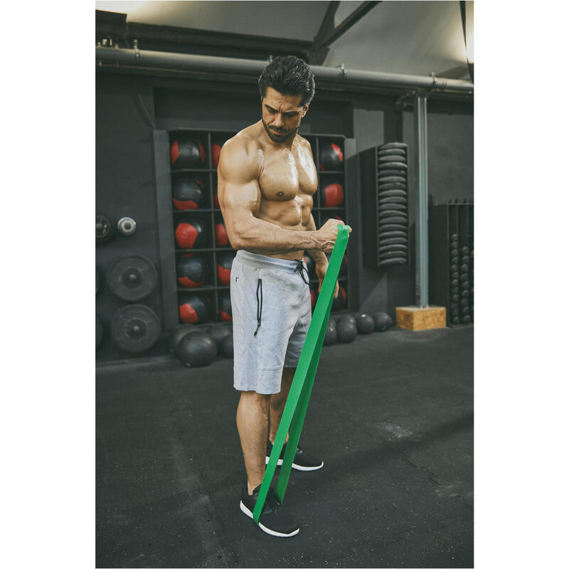 Banda elastica pentru antrenament de fitness 45 mm, Verde