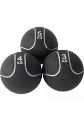 LOT 3 MEDECINE BALL NOIR ET GRIS | MUSCULATION | 3KG, 4KG ET 5KG