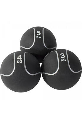 Medicijn bal set 12 kg - 3 trainings ballen - medicine ball - zwart