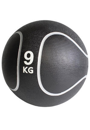 MEDECINE BALL CAOUTCHOUC NOIR ET GRIS | MUSCULATION | AU CHOIX DE 1KG À 10KG