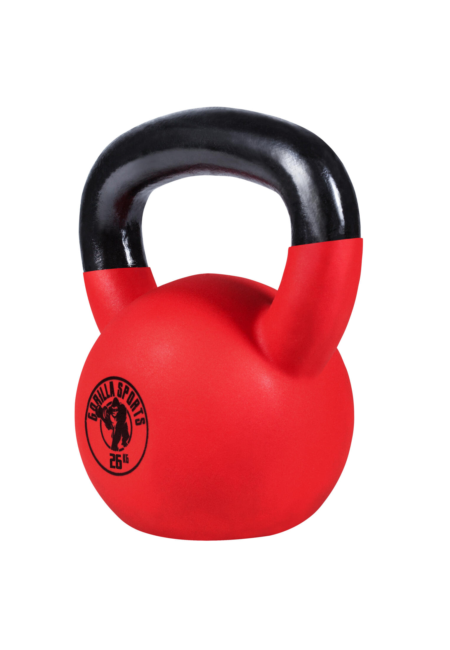 GORILLA SPORTS Kettlebell Gorilla Sports Hierro Fundido Negro/Rojo