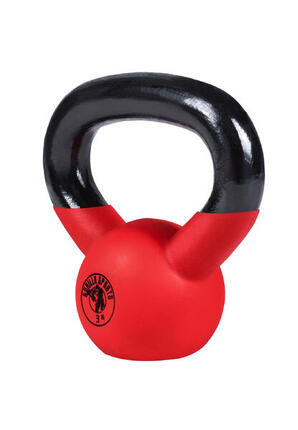 Kettlebell - 2 kg, Gusseisen, Vinyl Beschichtung, Schwunghantel, Kugelgewicht