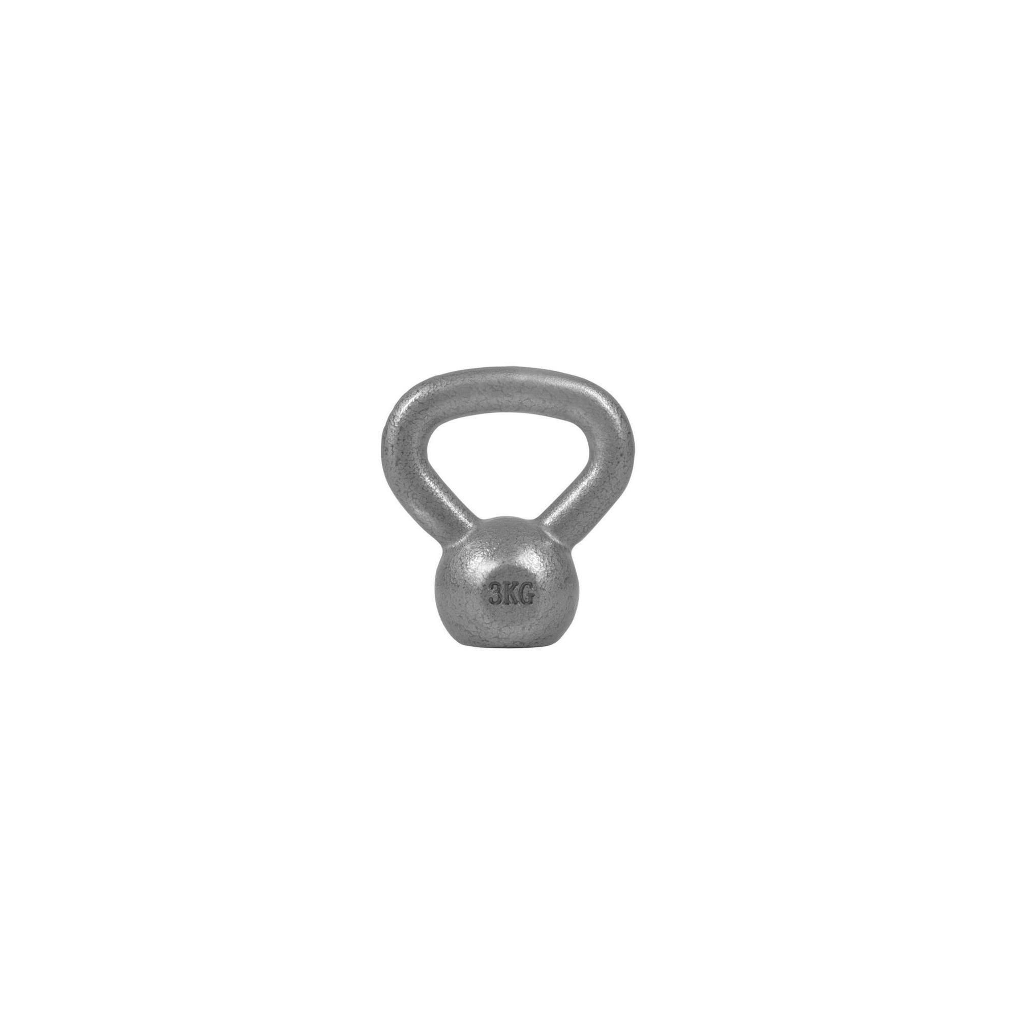 Gorilla Sports - Kettlebell En Fonte | Musculation | Poids Au Choix De 2kg À 32kg - Kettlebell - Gris - 3 Kg - Decathlon