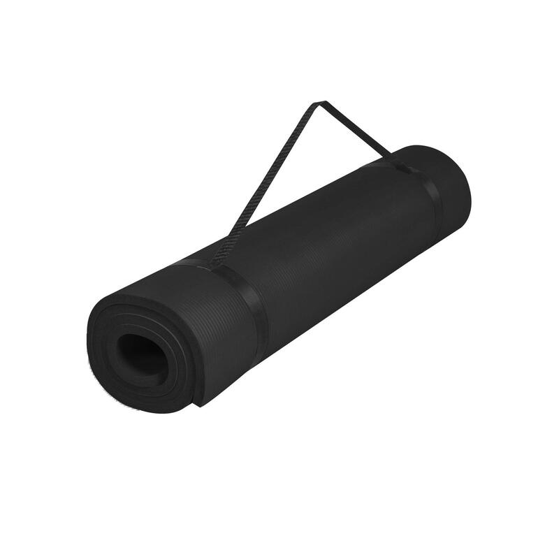 Yogamat Deluxe (190 x 100 x 1,5 cm) - Yoga Mat - zwart