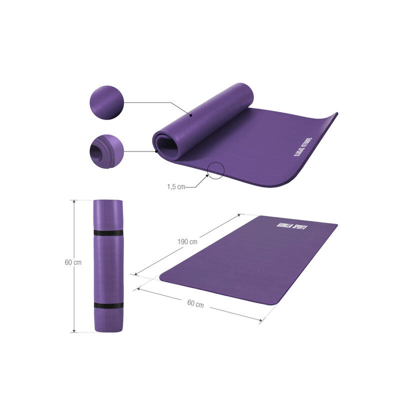 Saltea Yoga Violet 190x60x1,5cm