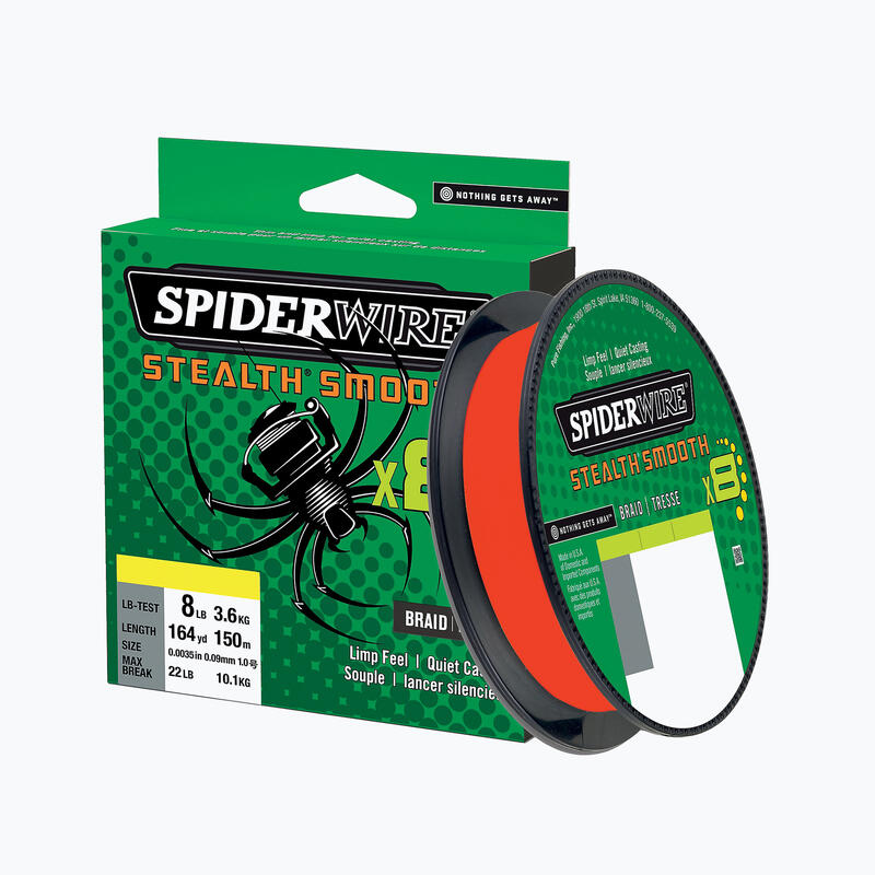 Fir textil Spiderwire Stealth Smooth 8 code red, 0.13 mm / 12.7 kg / 150 m