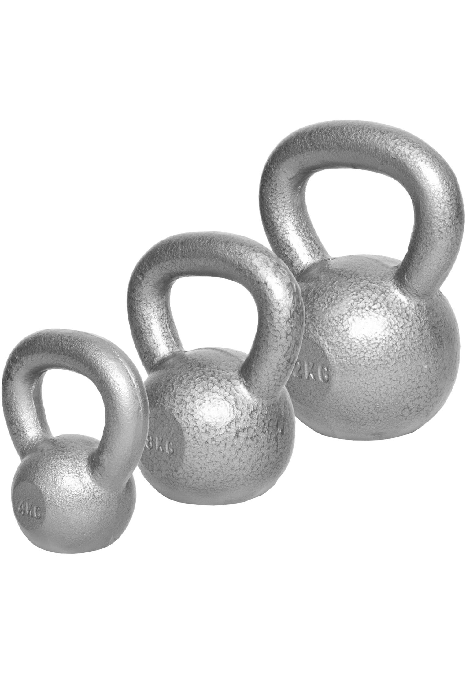 LOT DE 3 KETTLEBELLS EN FONTE | MUSCULATION | POIDS 4 KG, 8 KG ET 12 KG 2/7