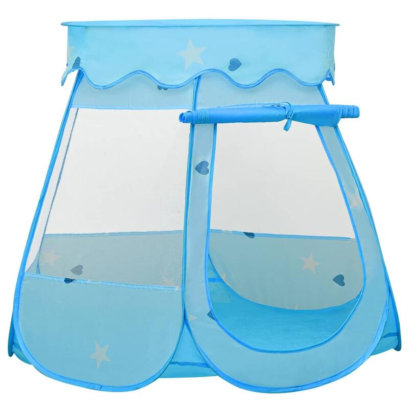 Tenda de brincar infantil com 250 bolas 102x102x82 cm azul