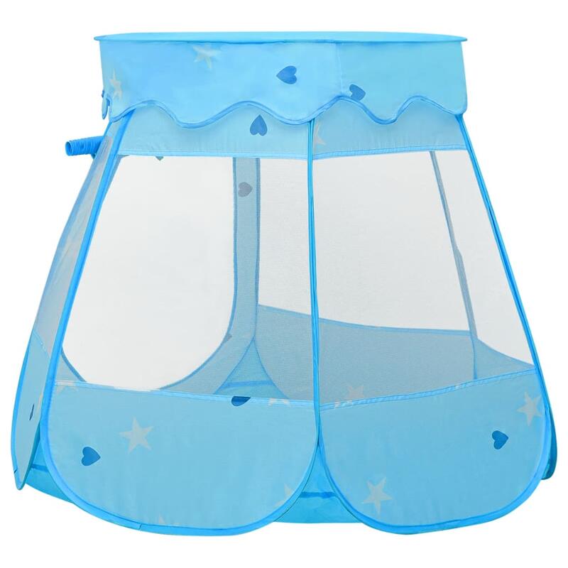 Tenda de brincar infantil com 250 bolas 102x102x82 cm azul