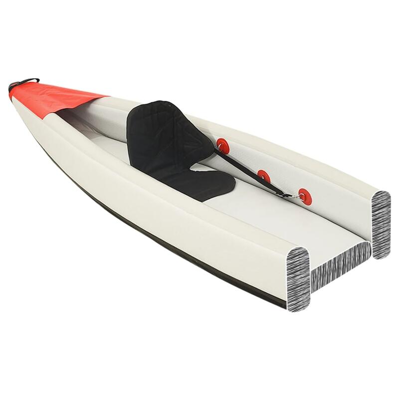 Kayak insuflável 375x72x31 cm poliéster vermelho