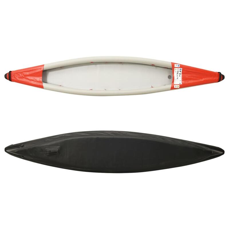 Kayak insuflável 375x72x31 cm poliéster vermelho