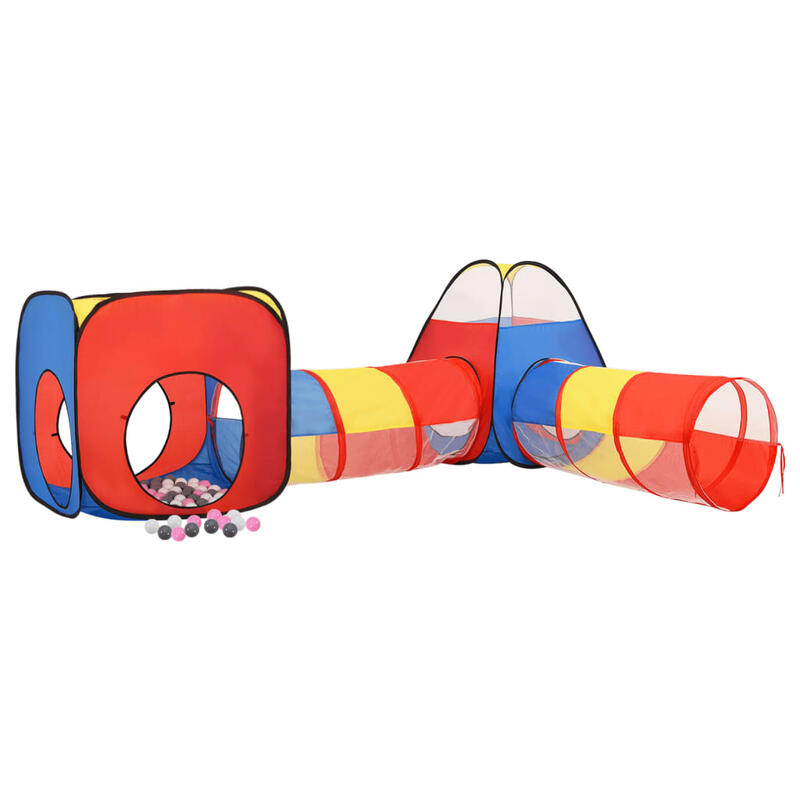 Tenda de brincar infantil com 250 bolas 190x264x90 cm multicor