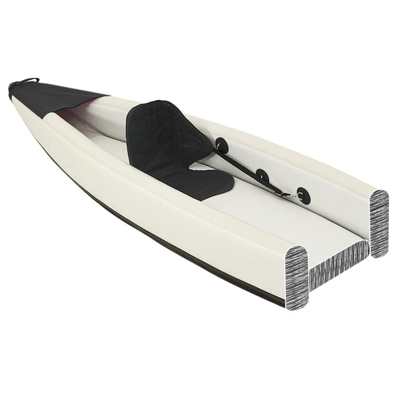 Kayak insuflável 375x72x31 cm poliéster preto