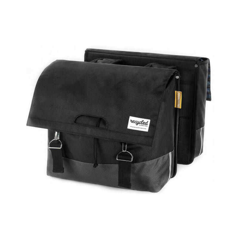 Bolsa de doble bicicleta Urban 55L Negro/gris reciclado