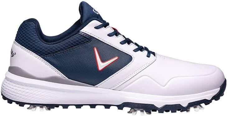 Callaway 2022 Mens CHEV LS Golf Shoes WHITE/NAVY/RED 4/7