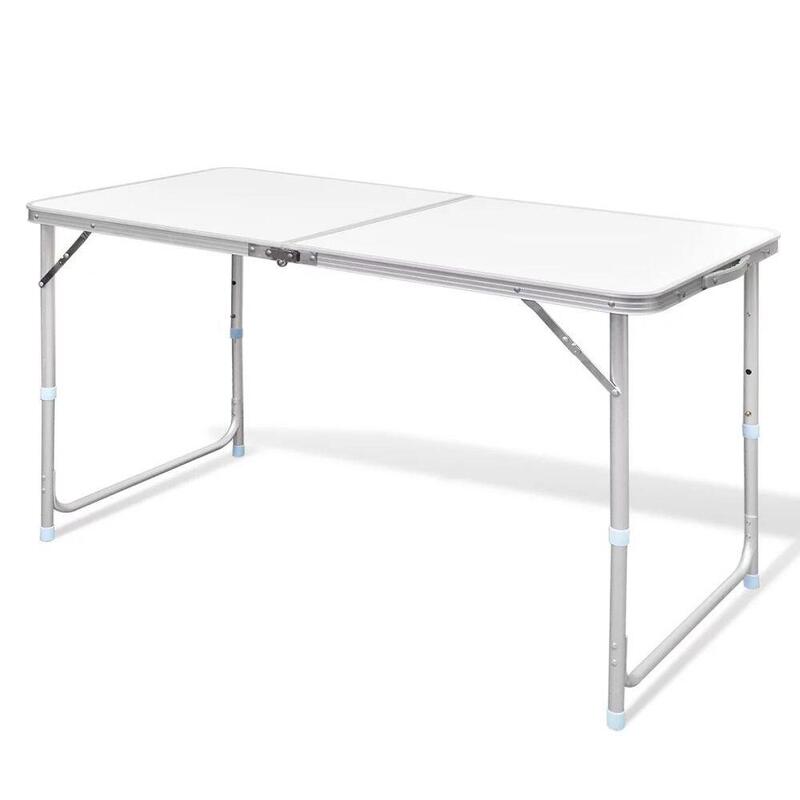 Mesita plegable de aluminio camping 180 x 60 cm