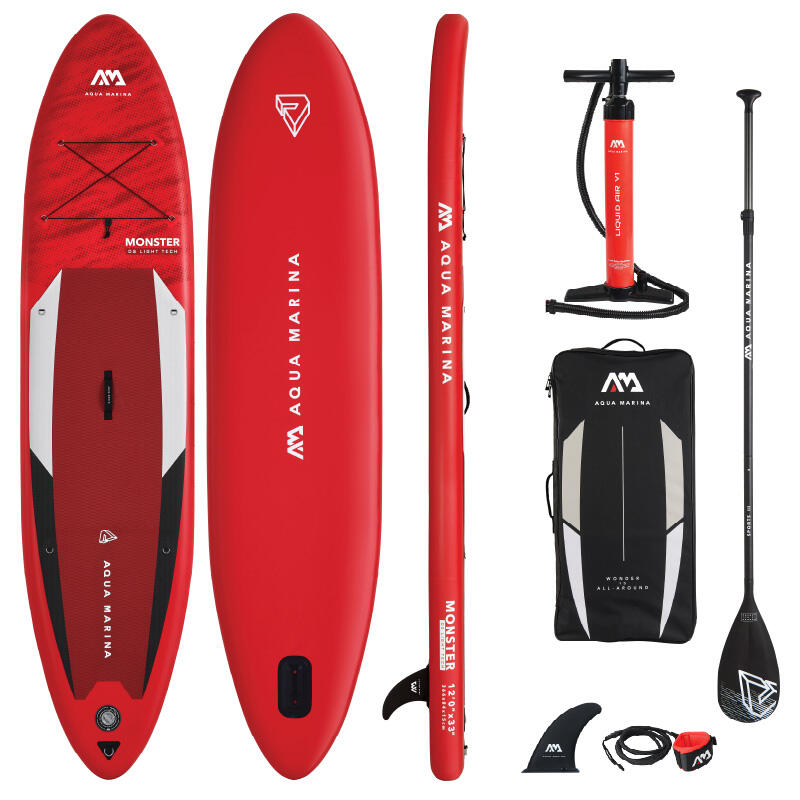 AUFBLASBARES STAND UP PADDLE-SET AQUAMARINA MONSTER MIT PADDEL