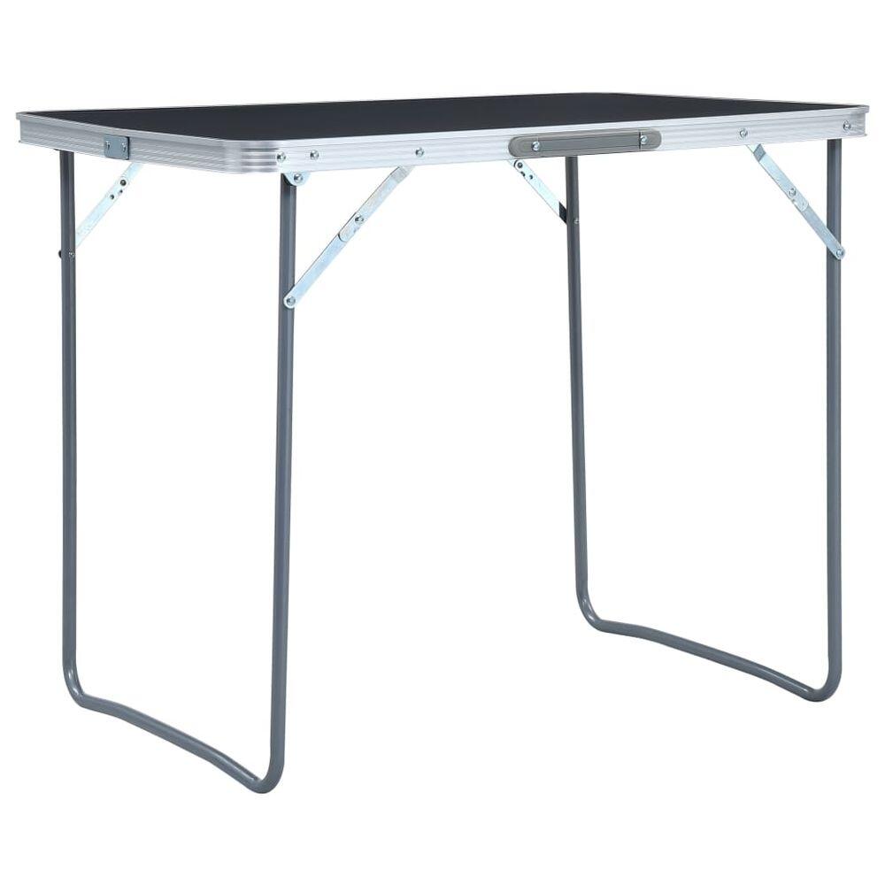 Mesita plegable para camping con estructura de metal, 80 x 60 cm 3/5