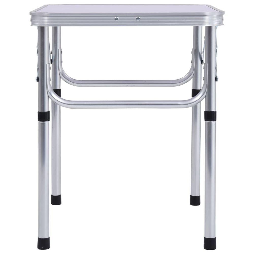 Mesa de camping plegable aluminio blanco 60x45 cm 4/7