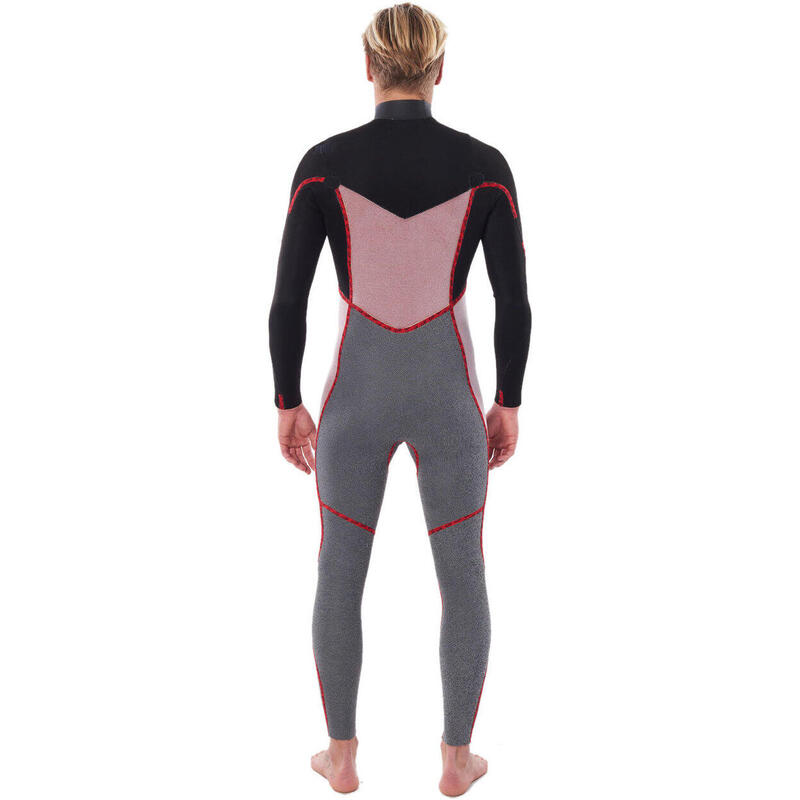 Costum de înot bărbați Rip Curl Dawn Patrol 3/2 mm Chest Zip wine