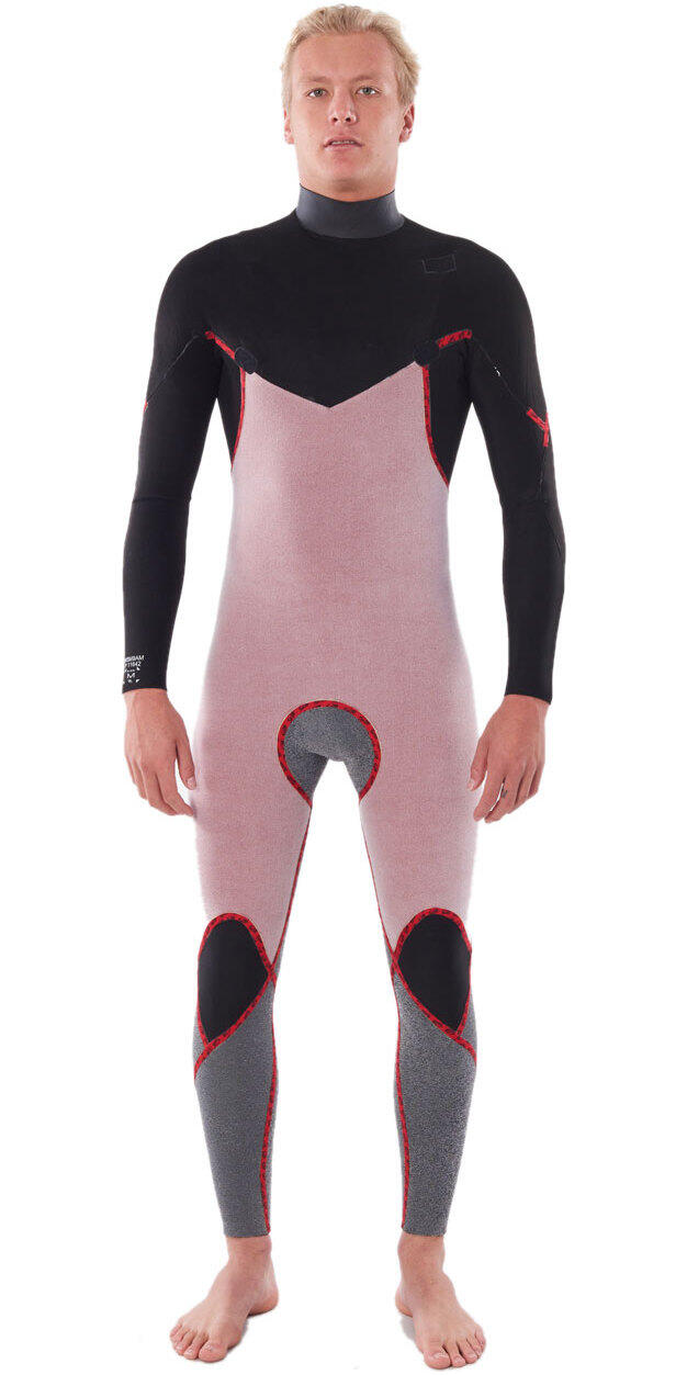 2022 Hommes Dawn Patrol Warmth 3/2mm Chest Zip Combinaison Néoprène - Wine 5/6
