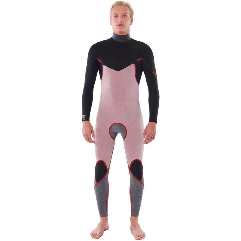 Costum de înot bărbați Rip Curl Dawn Patrol 3/2 mm Chest Zip wine