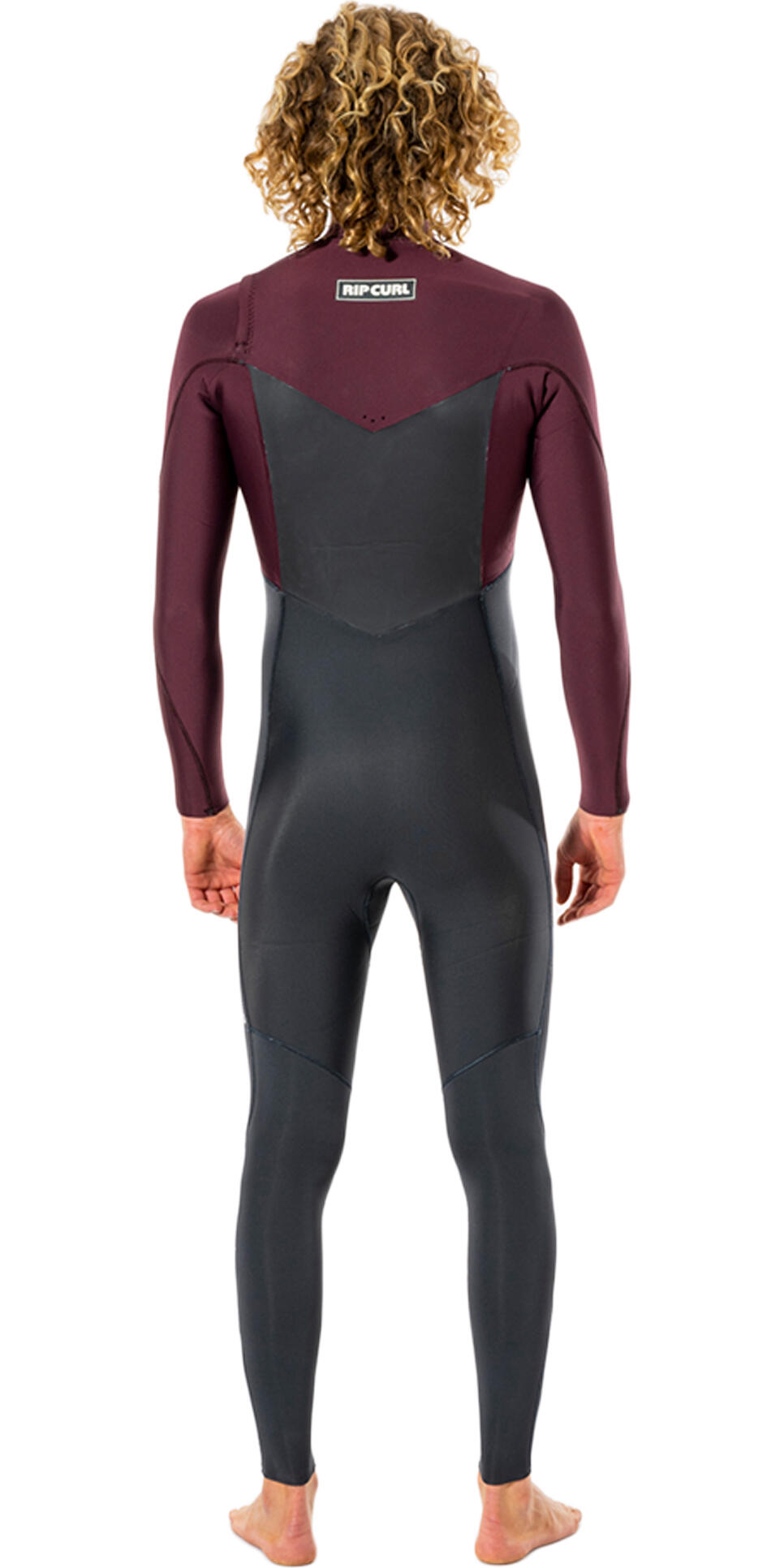 2022 Hommes Dawn Patrol Warmth 3/2mm Chest Zip Combinaison Néoprène - Wine 3/6