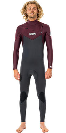 2022 Hommes Dawn Patrol Warmth 3/2mm Chest Zip Combinaison Néoprène - Wine