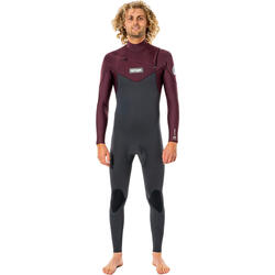 2022 Hommes Dawn Patrol Warmth 3/2mm Chest Zip Combinaison Néoprène - Wine
