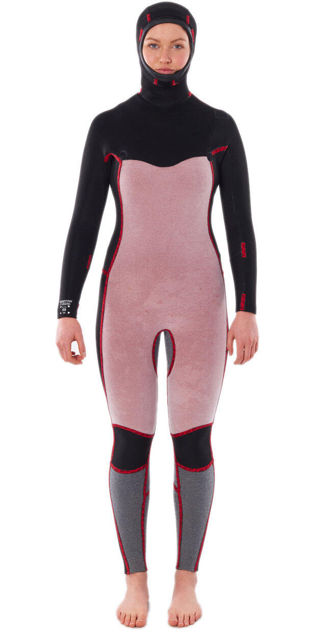 Femmes Dawn Patrol 5/4mm à Capuche Chest Zip Combinaison Néoprène 4/7