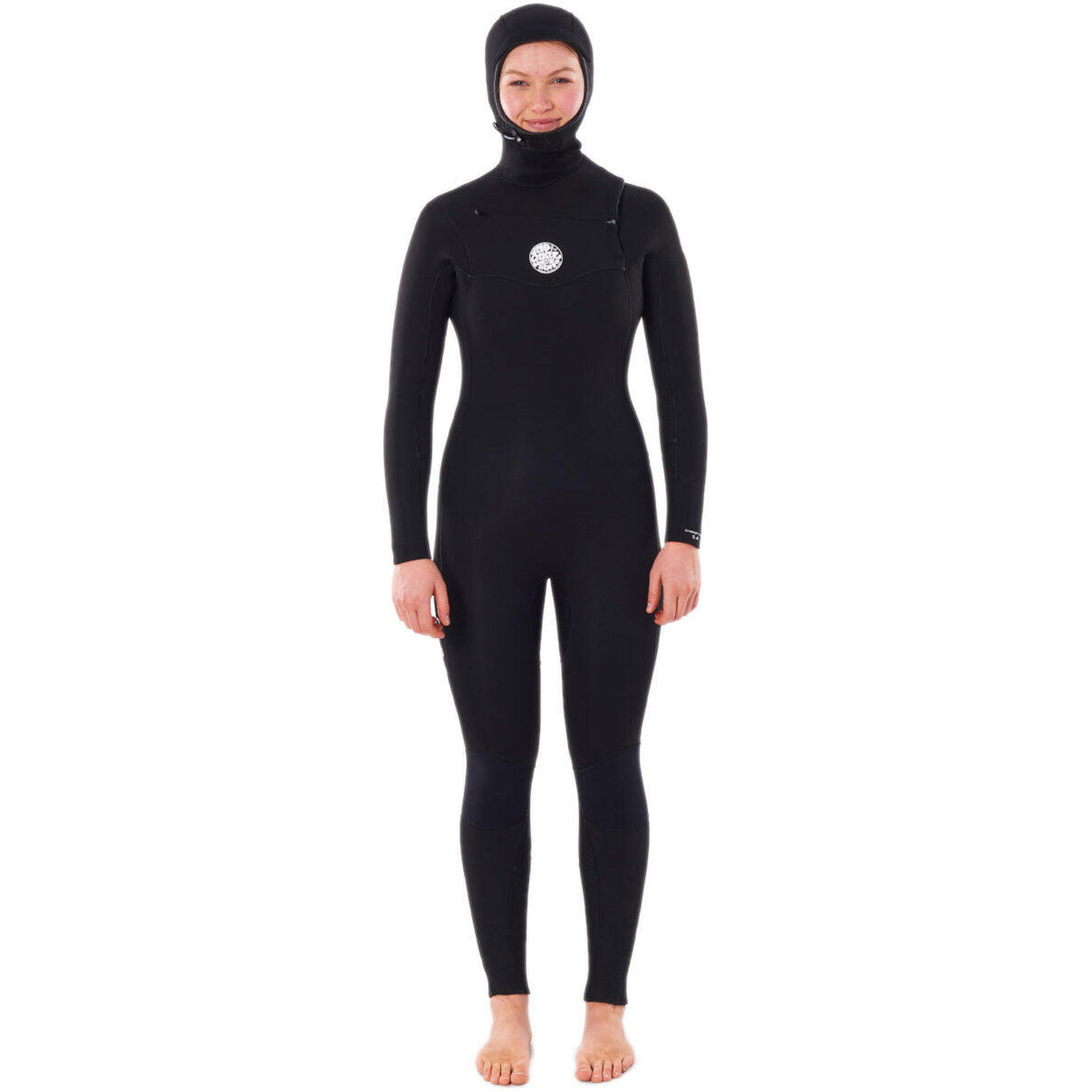 RIP CURL Mujer Dawn Patrol 5/4mm Con Capucha Chest Zip Neopreno