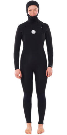 Femmes Dawn Patrol 5/4mm à Capuche Chest Zip Combinaison Néoprène
