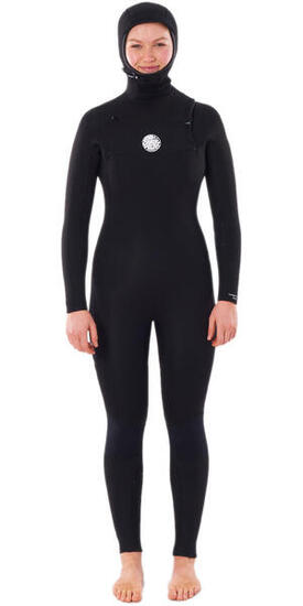 Femmes Dawn Patrol 5/4mm à Capuche Chest Zip Combinaison Néoprène