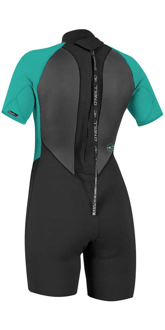 Combinaison Surf Shorty  O'Neill Reactor Zip au dos  - Noir - Femme 2/7