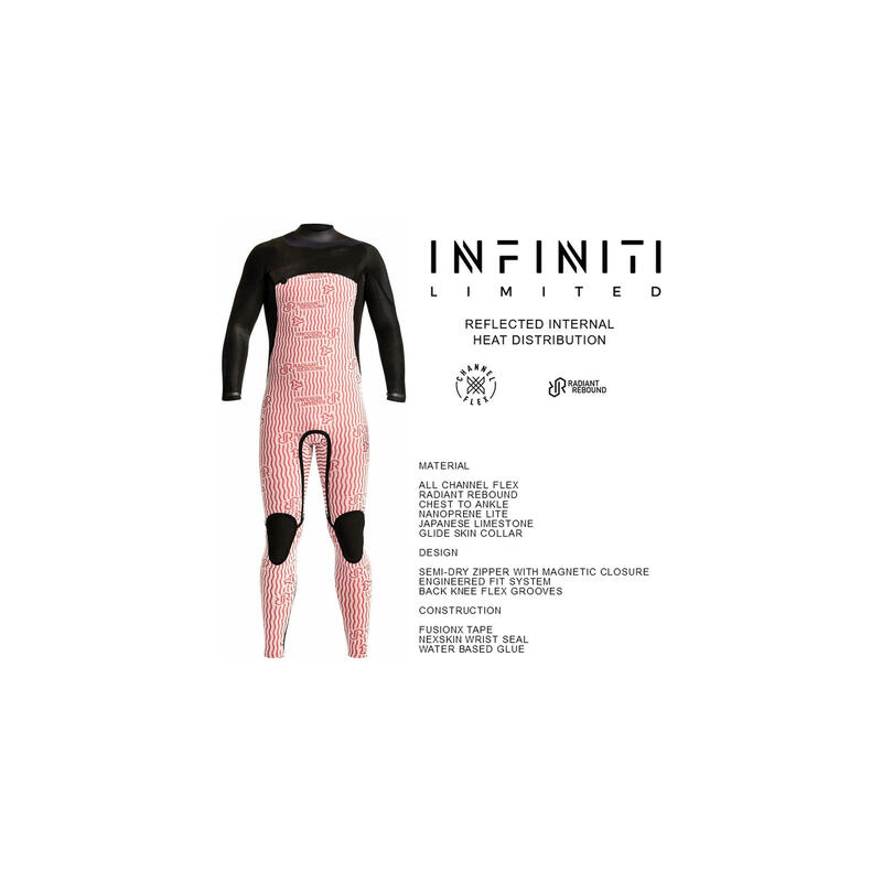 Infiniti X2 LTD 3/2mm Chest Zip Wetsuit Black XCEL Decathlon