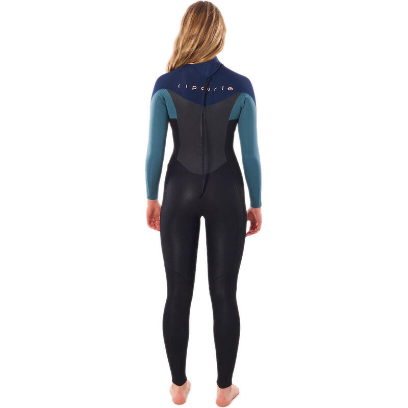 Costum de baie pentru femei Rip Curl Omega 3/2 mm cu fermoar la spate, verde